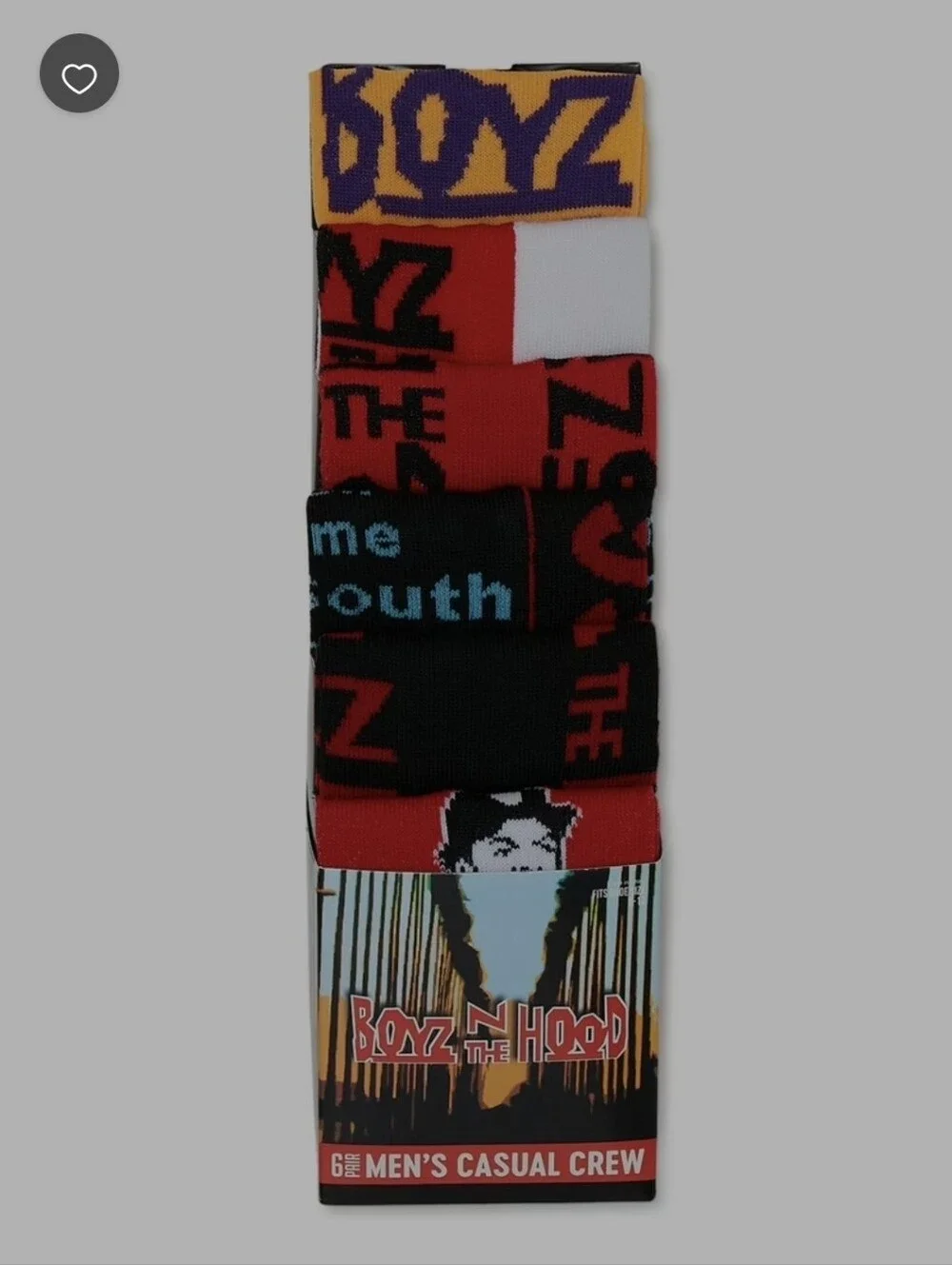 Boyz N The Hood Casual Crew Socks-5 Pairs